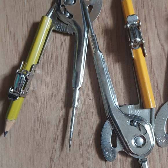 Vintage JL Hammett Metal Pencil Compass Drafting Tool Divider Math Science 10 - Picture 6 of 7